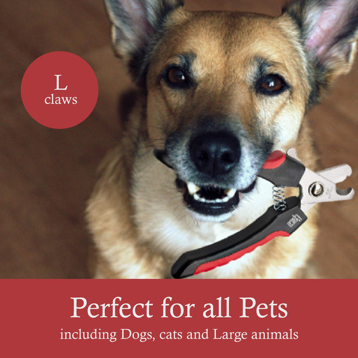 Professional Dog Nail Clipper, Dog Nail Clippers for Large Dog, Easy and Safe Dog Grooming Clippers, Cat Claw Trimmer with Safety Guard (Large)