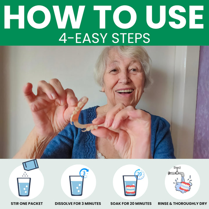 ProTech Denture Cleaner | 180 Cleanings (22 Pack/6 Month Supply) | For Clear Aligners, Dentures, Retainers, Mouth Guards &amp; Night Guards - Cleaning Crystals, Mint