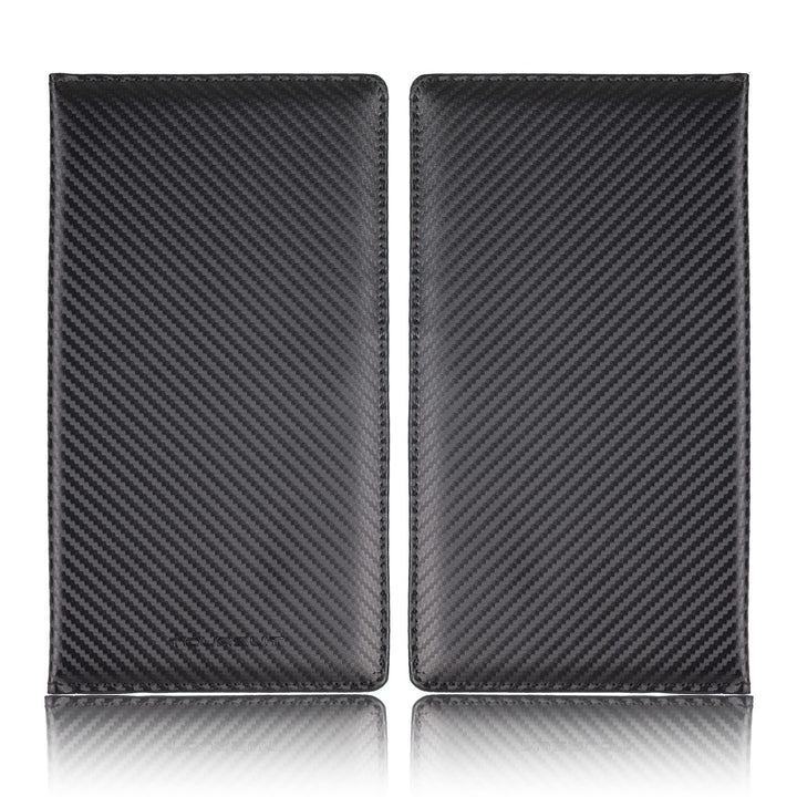 Car Registration and Insurance Card Holder, Vehicle License Document Glove Box Compartment Organizer, Interior Car Accessories for Women Men Teens (Carbon Fiber Black)