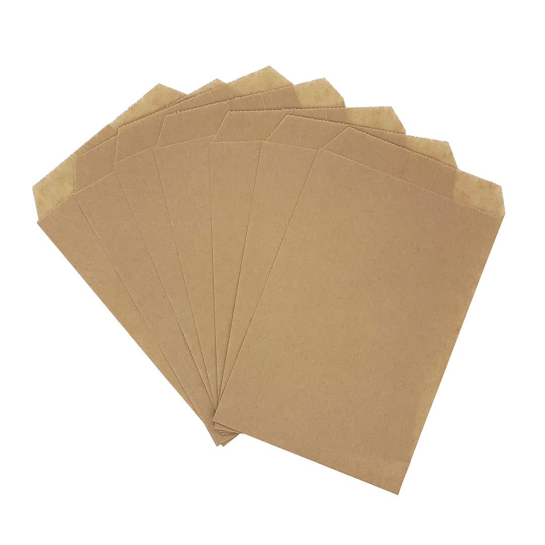Brown Small Flat Kraft Paper Bags 3x5 for Bakery Cookie