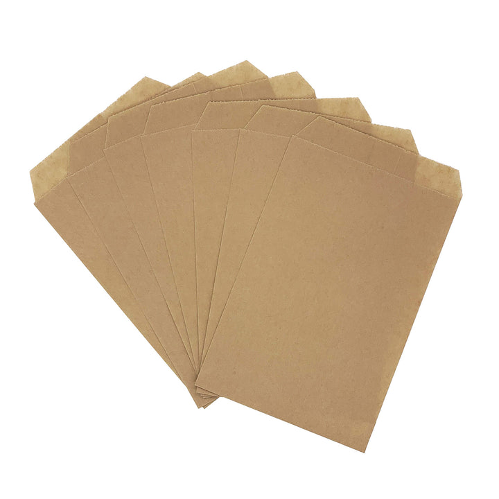 Brown Small Flat Kraft Paper Bags 3x5 for Bakery Cookie