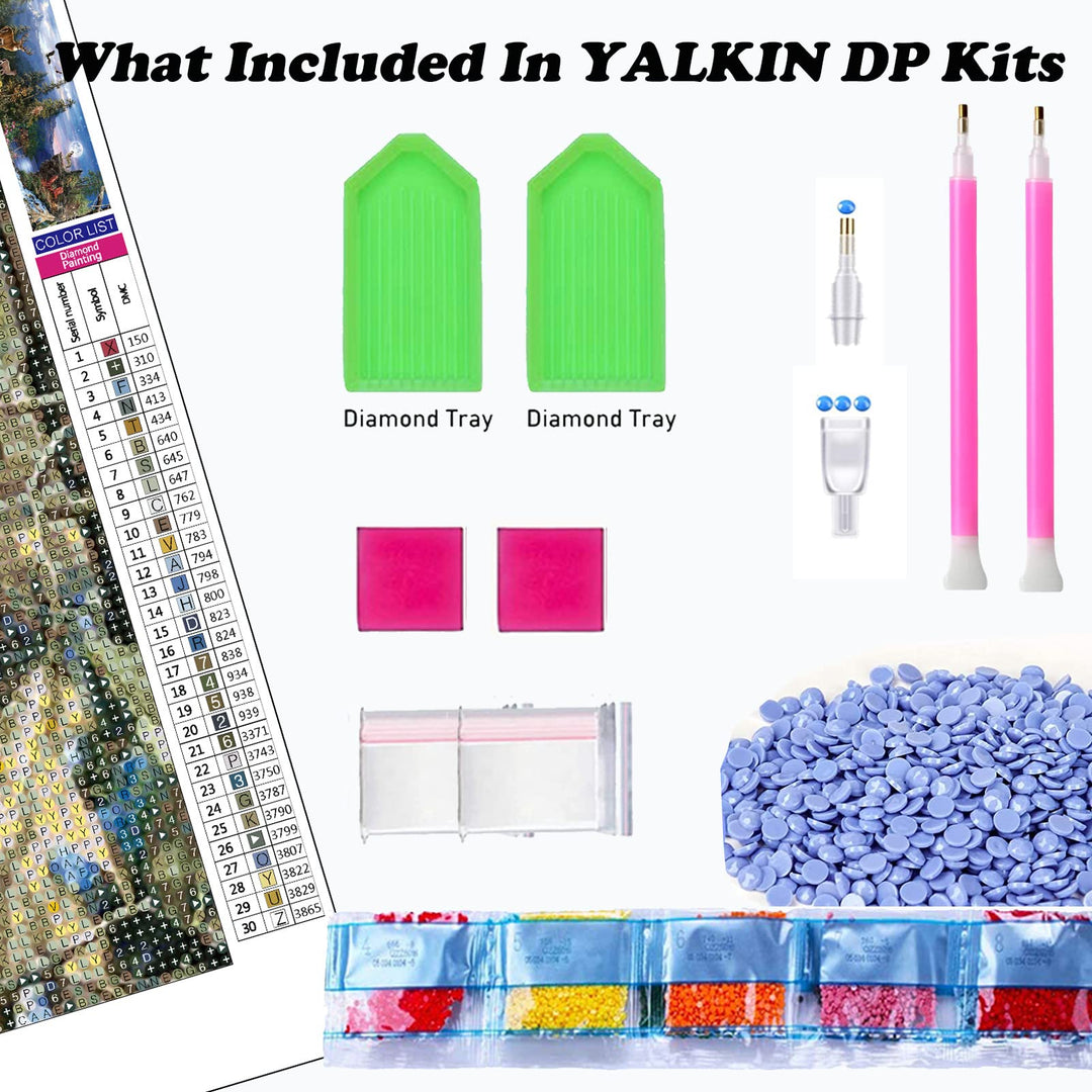 5D Diamond Painting Kits for Adults (35.4x11.8inch) DIY Large Forest Full Round Drill Cross Stitch Embroidery Pictures Arts Paint by Number Kits Diamond Painting Kits for Home Wall Decor