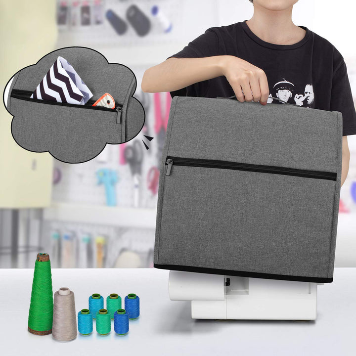 LUXJA Serger Machine Cover with Storage Pockets, Serger