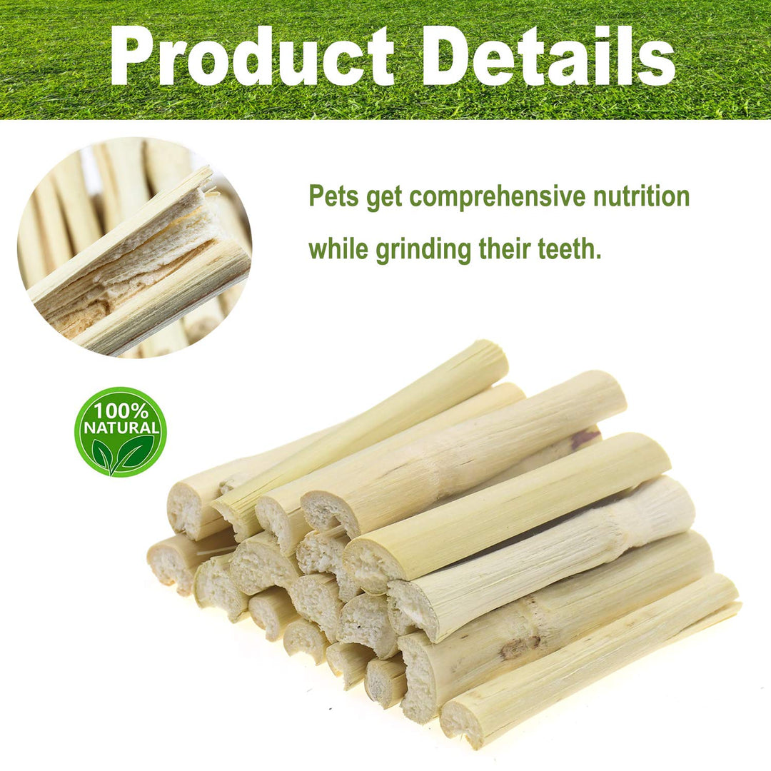Chngeary Small Animals Chew Toys Molar Sticks, Apple Sticks Timothy Hay Sticks Sweet Bamboo 3Types Combined for Rabbit Chinchilla Guinea Pigs Squirrel Hamster (300g)
