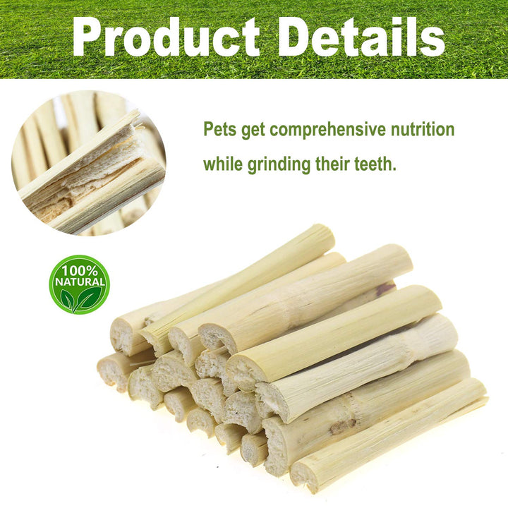 Chngeary Small Animals Chew Toys Molar Sticks, Apple Sticks Timothy Hay Sticks Sweet Bamboo 3Types Combined for Rabbit Chinchilla Guinea Pigs Squirrel Hamster (300g)