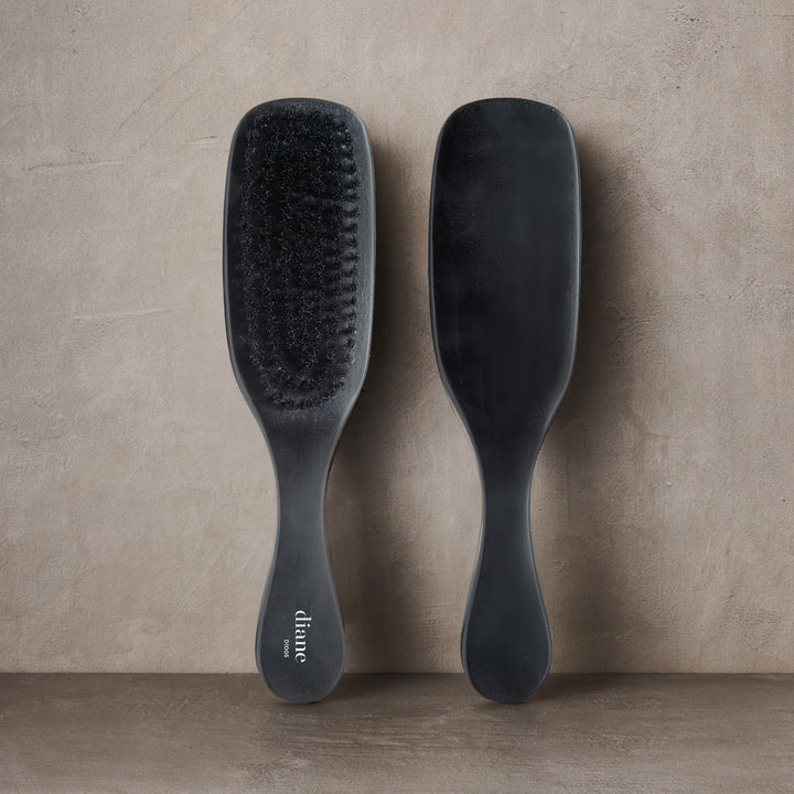 100% soft boar bristle curved wave mens hair brush with handle, d1005