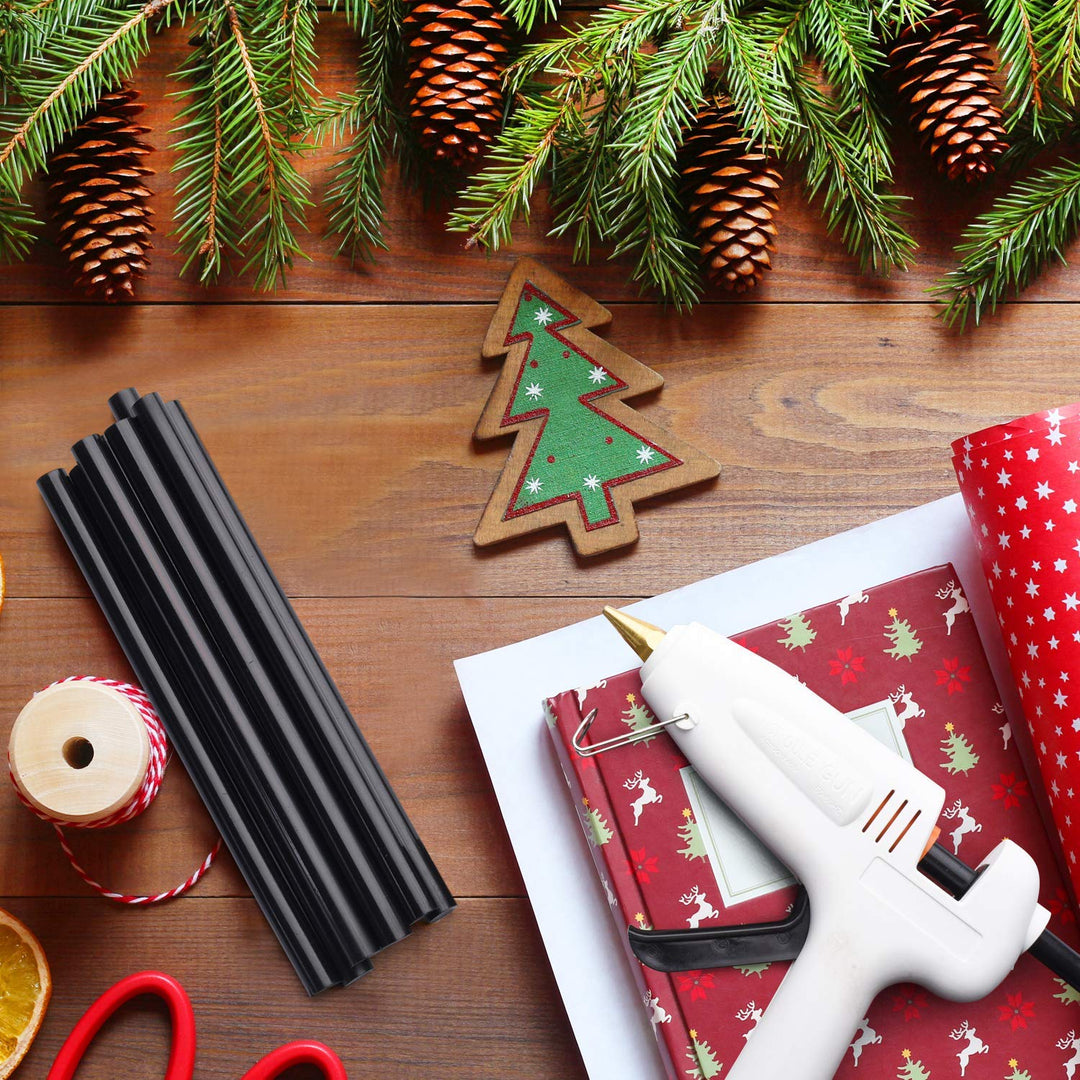 Black Hot Melt Glue Sticks, Hot Glue Gun Sticks for Handmade Craft DIY Home Office Project Craftwork Fix &amp; Repairs,20 PCS, Diameter 7 mm/0.28, Length 20cm/7.8