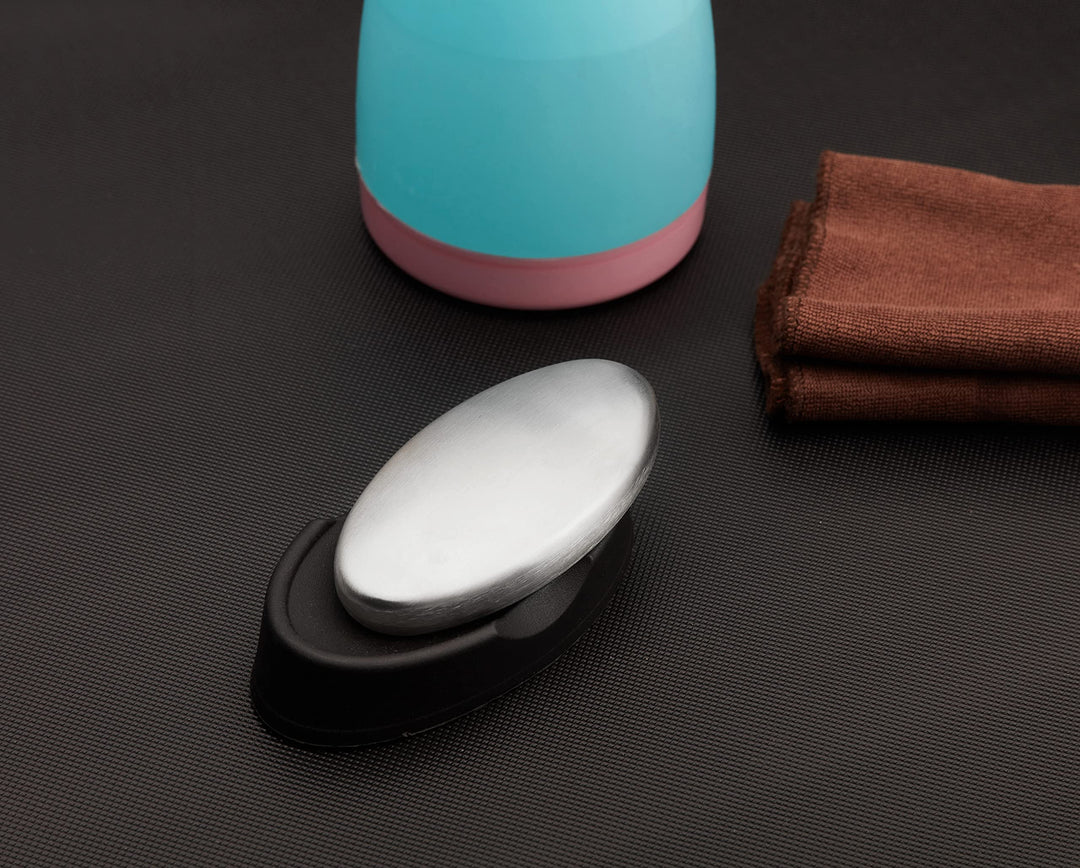 Stainless Steel Soap, 3 pcs Stainless Steel Bar Soap, Metal Soap, Odor Removing Soap Bar with Soap Dish, Remove Odor of Onion, Garlic and Fish etc