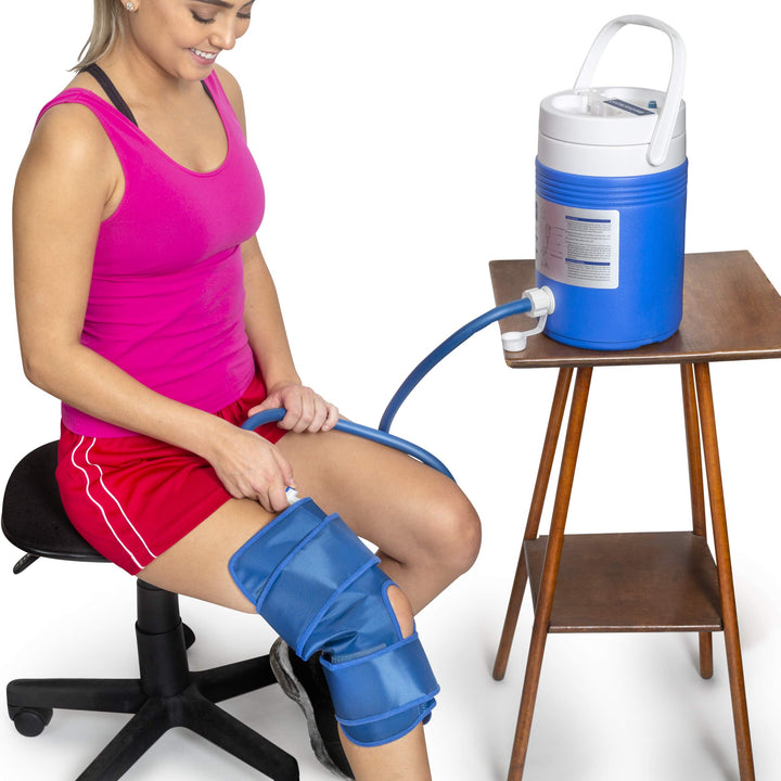 Cryo Cuff Knee Cooler Cold Therapy Ice Machine for Knee System | Cryotherapy Cuff Machine Combines Compression with Cold Therapy | Essential for After Knee Surgery, Rehab &amp; Sports Injuries
