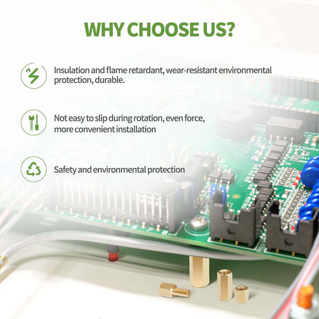 Litorange 320 Pieces M2 Male Female Hex Brass Spacer Standoff Screw Nut Threaded Pillar PCB Motherboard Assortment Kit