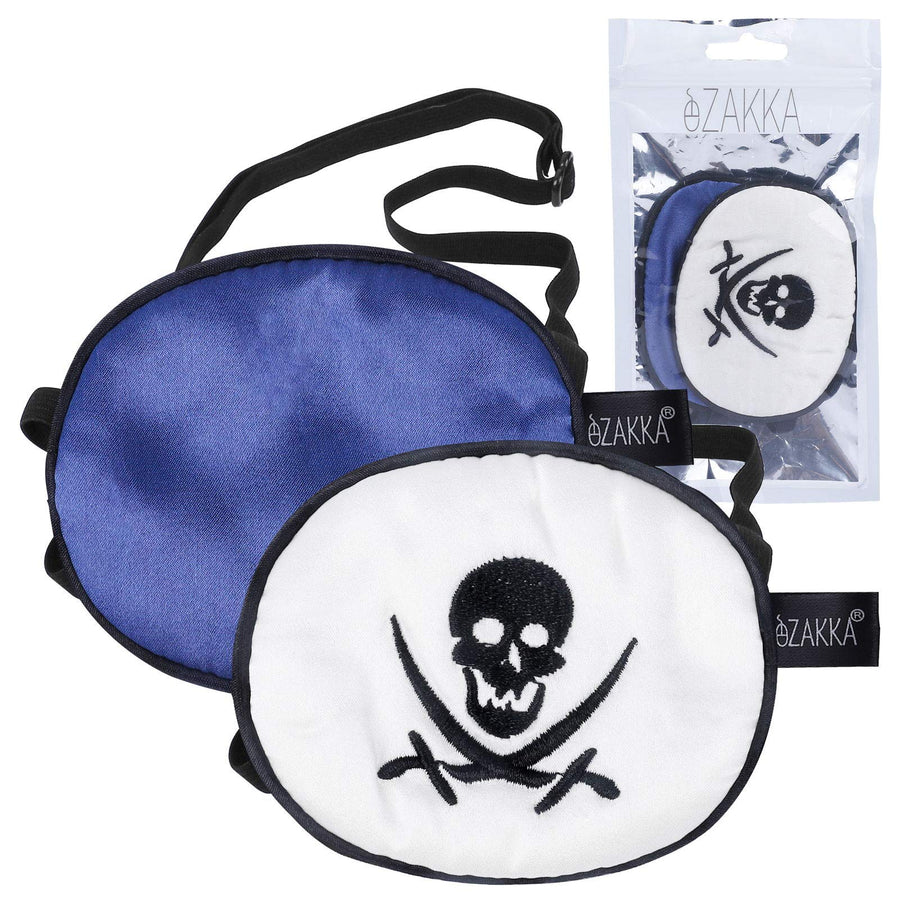 eZAKKA 2 Pieces Silk Eye Patch Elastic Eye Patches Lazy