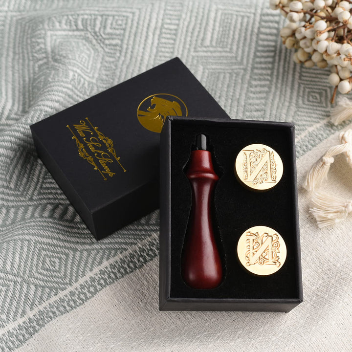 iTERYOU 2Pcs Letter N Wax Seal Stamp with Gift Box, A t