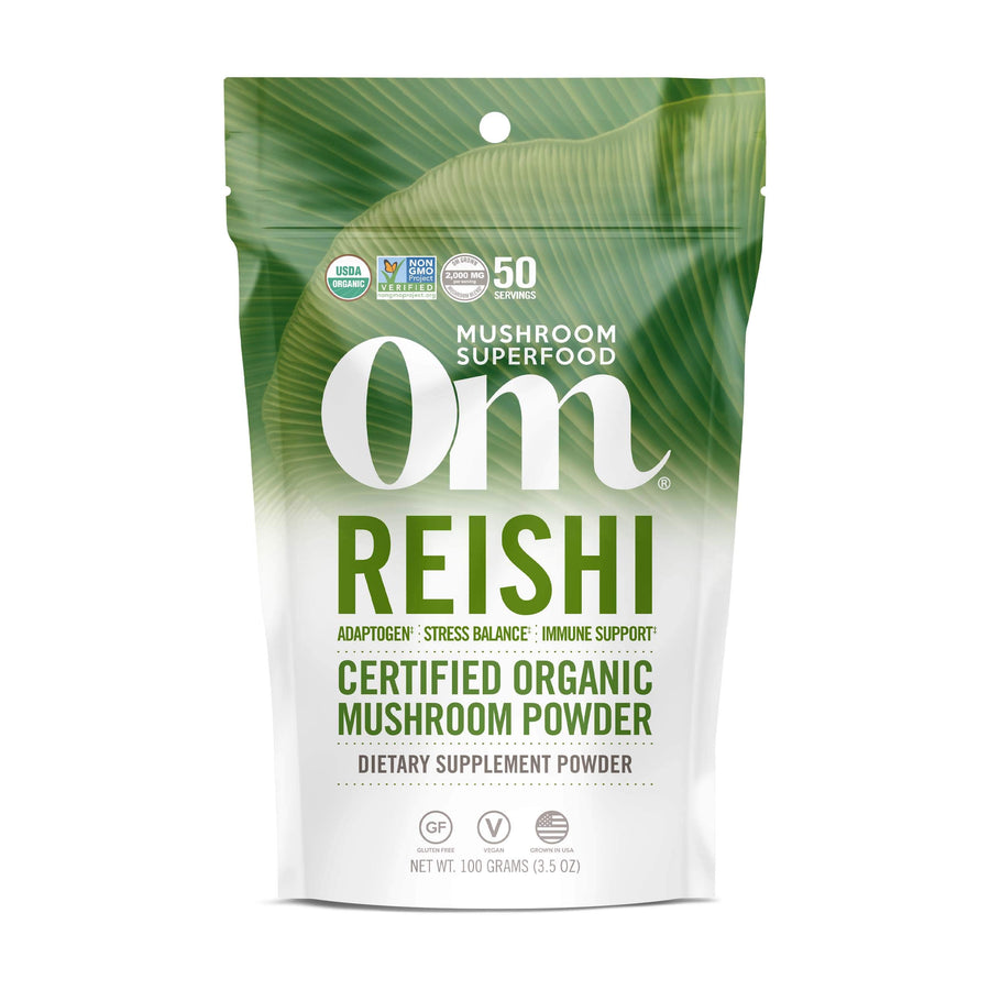 Reishi Organic Mushroom Powder, 3.5 Ounce, 50 Servings, Adaptogen, Stress & Immune Support, Superfood Mushroom Supplement