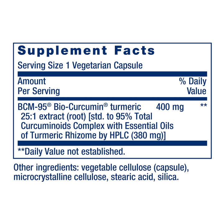 Super Bio-Curcumin Turmeric Extract – Highly-Absorbable Curcumin for Whole-Body Health Support – Gluten-Free, Non-GMO, Vegetarian – 60 Vegetarian Capsules