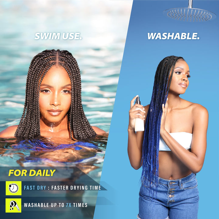 [MULTI PACKS DEAL] SENSATIONNEL AFRICAN COLLECTION KANEKALON AQUATEX PRE-LAYERED SYNTHETIC BRAID 48 / WATER-REPELLENT - 3XRUWA (1PACK, 1B)