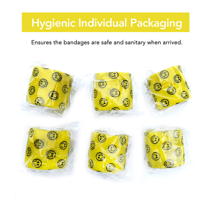 Cohesive Bandage 2” x 5 Yards, 6 Rolls, Self Adherent W