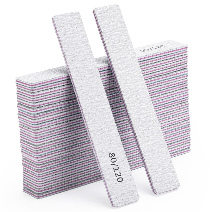 200 Pcs Mini Nail Files and 200 Pcs Orange Sticks, Double Sides Emery Boards Fingernail Files Wooden Cuticle Pusher Stick for Nails