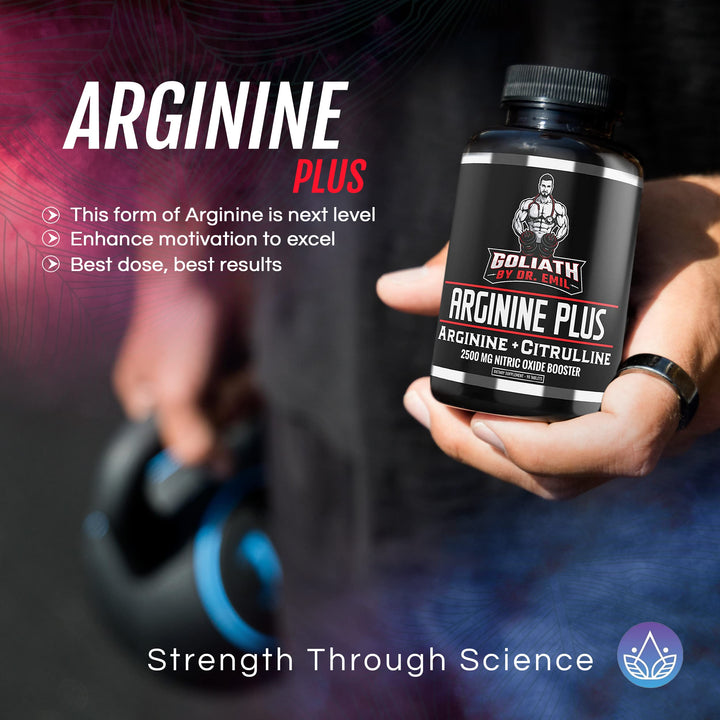 Dr. Emil&#39;s ARGININE Plus - L Arginine + L Citrulline - 2500 MG High Dose NO Booster Tablets - Nitric Oxide Supplement for Vascularity and Heart Health (Arginine AAKG and Citrulline Malate 2:1)