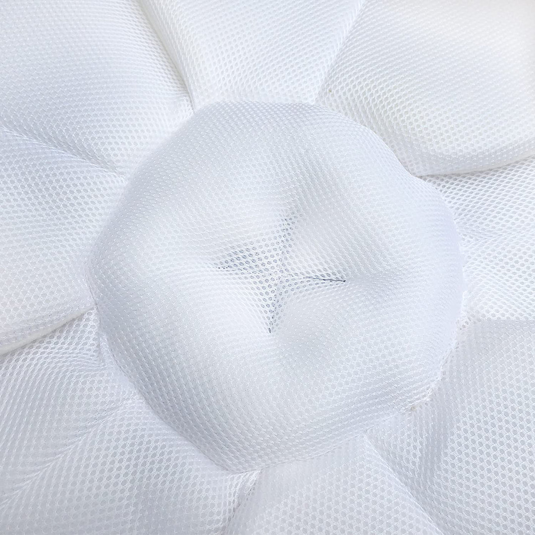 Flower Baby Bathtub Support Cushion, Anti-Slip and Soft Infant Bath Pillow for Bath Tub Sink Pad, Newborn Bathtub Mat (Blue-White2)