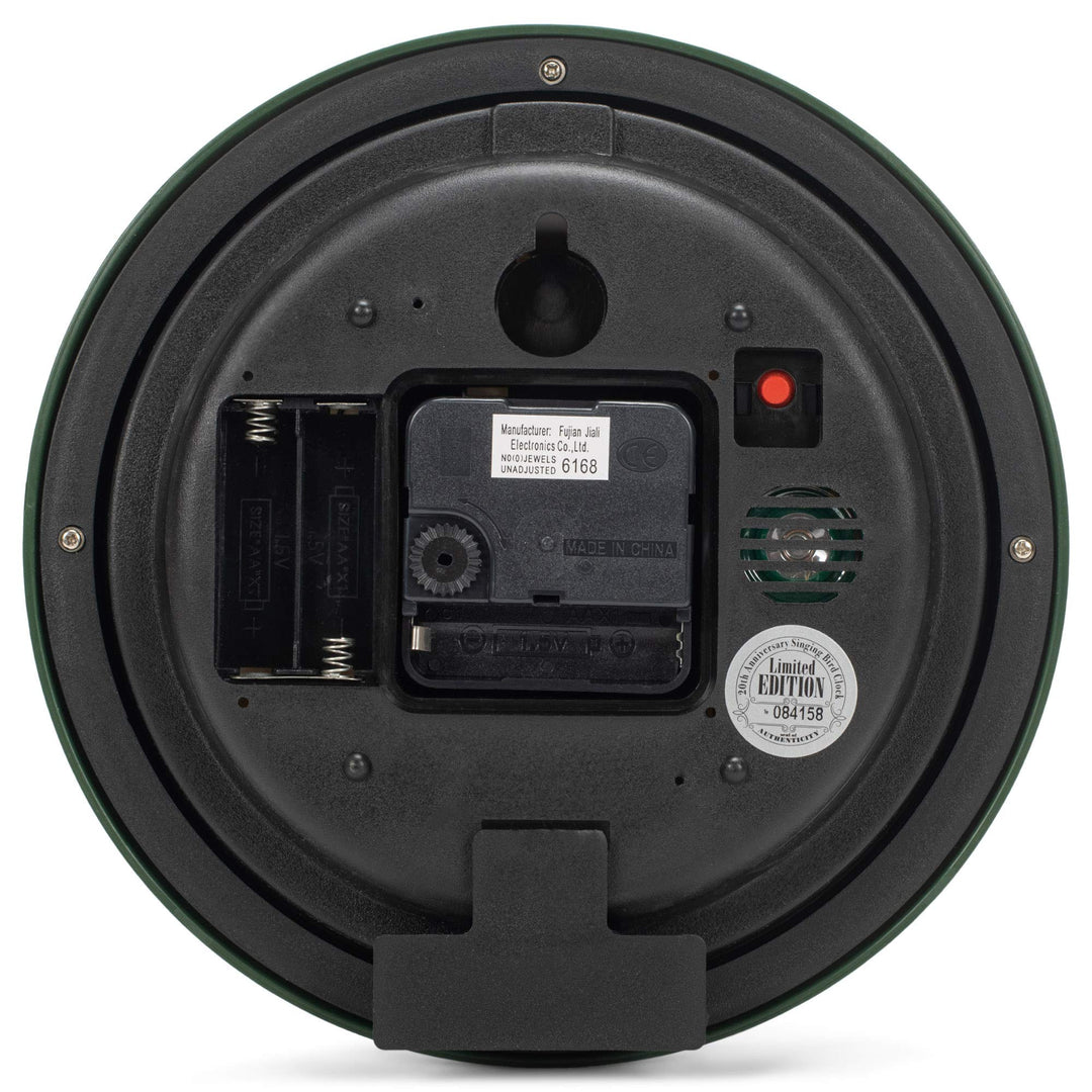 Mark Feldstein Limited Edition 20th Anniversary Singing Bird Wall/Desk Clock, 8 Inch