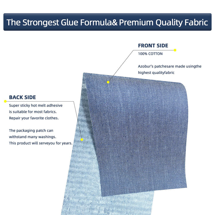 Azobur Iron on Patches for Clothing Repair, Jean Patche