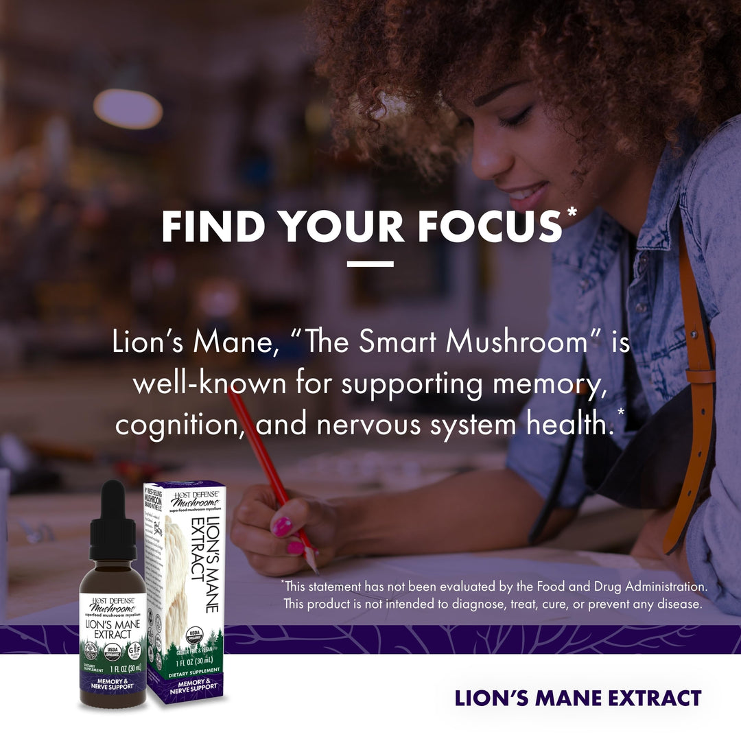 Host Defense Lion&#39;s Mane Extract - Brain Health