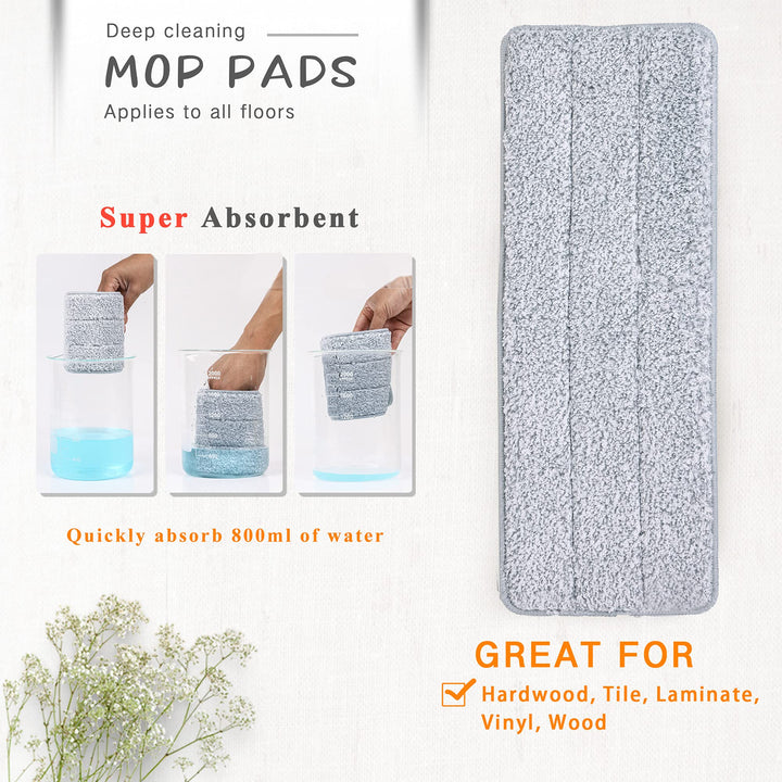 oshang Replacement Mop Pads, Microfiber Cleaning Pads f