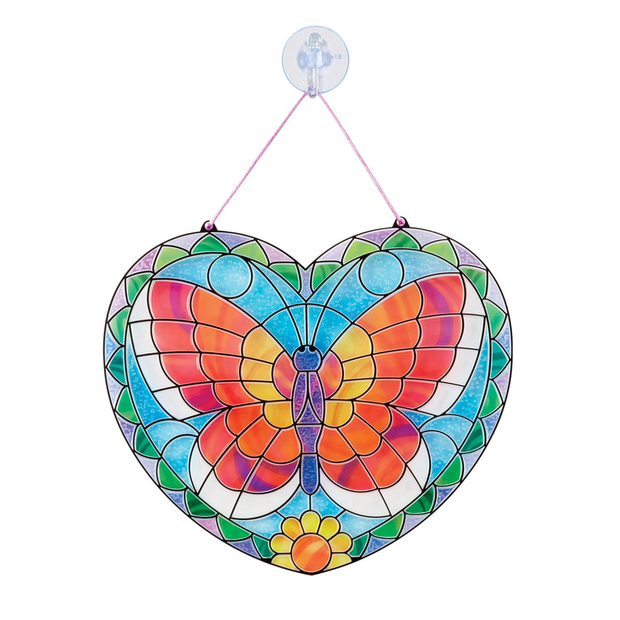 Stained Glass Made Easy Activity Kit: Butterfly - 140+ Stickers - Kids Sticker Stained Glass Craft Kit; Sun Catchers For Kids Ages 5+