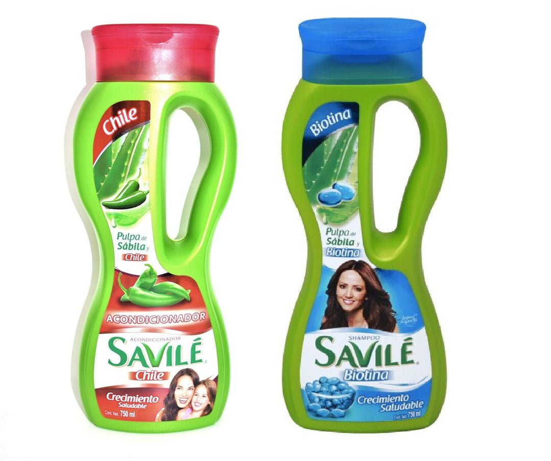Savile Biotina Pulpa de Sabila y Chile Shampoo/Acondicionador (Shampoo and Conditioner)