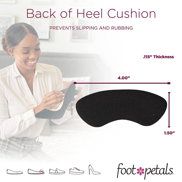Fancy Feet Women&#39;s Back of Heel Cushions, Black