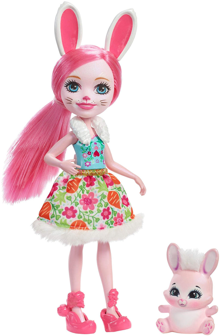 Mattel Bree Bunny Doll with Twist Bunny Figure, 6-inch Small Doll with Removable Skirt &amp; Shoes