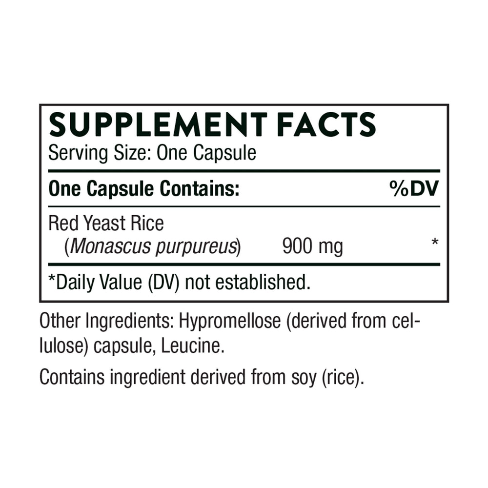 Choleast-900-900mg Red Yeast Rice Extract - Gluten-Free Supplement Supports Healthy Cholesterol Levels Already in a Normal Range, Heart & Blood Pressure* - 120 Capsules
