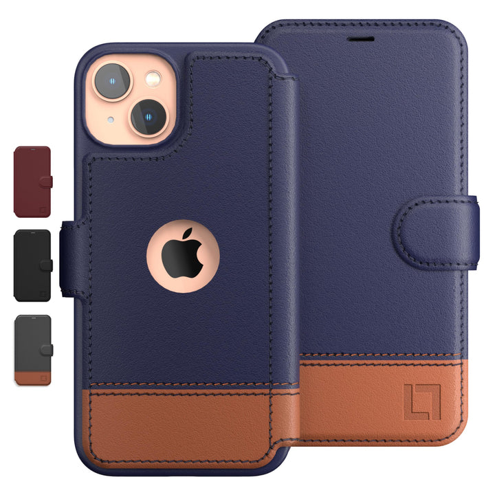 iPhone 13 Mini Wallet Case - Case with Card Holder - [Slim + Durable] for Women and Men - iPhone 13 Mini Flip Cell Phone case - Faux Leather - Folio Cover - Desert Sky