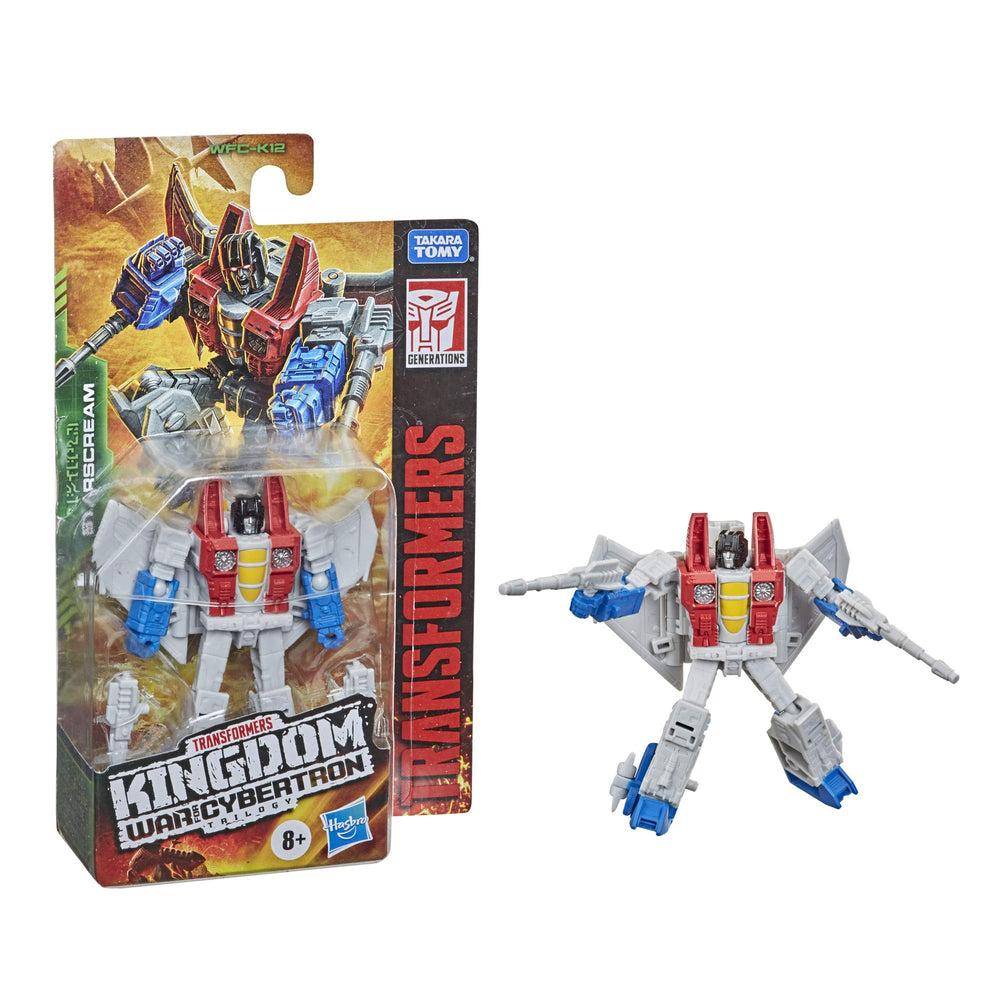 Transformers Toys Generations War for Cybertron: Kingdom Core Class WFC-K12 Starscream Action Figure - Kids Ages 8 and Up, 3.5-inch