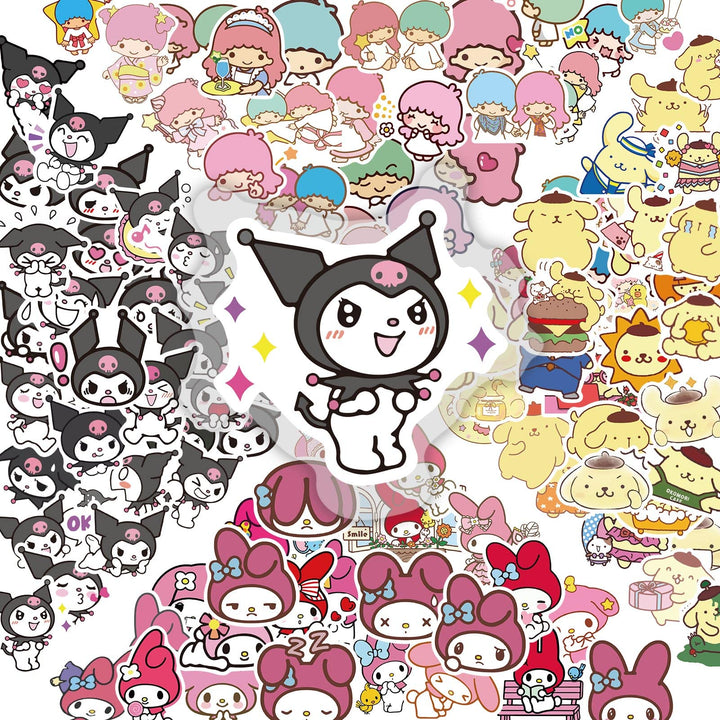 Kawaii Stickers Pack 200PCS Waterproof Vinyl Stickers for Water Bottle, Phone Case,Luggage
