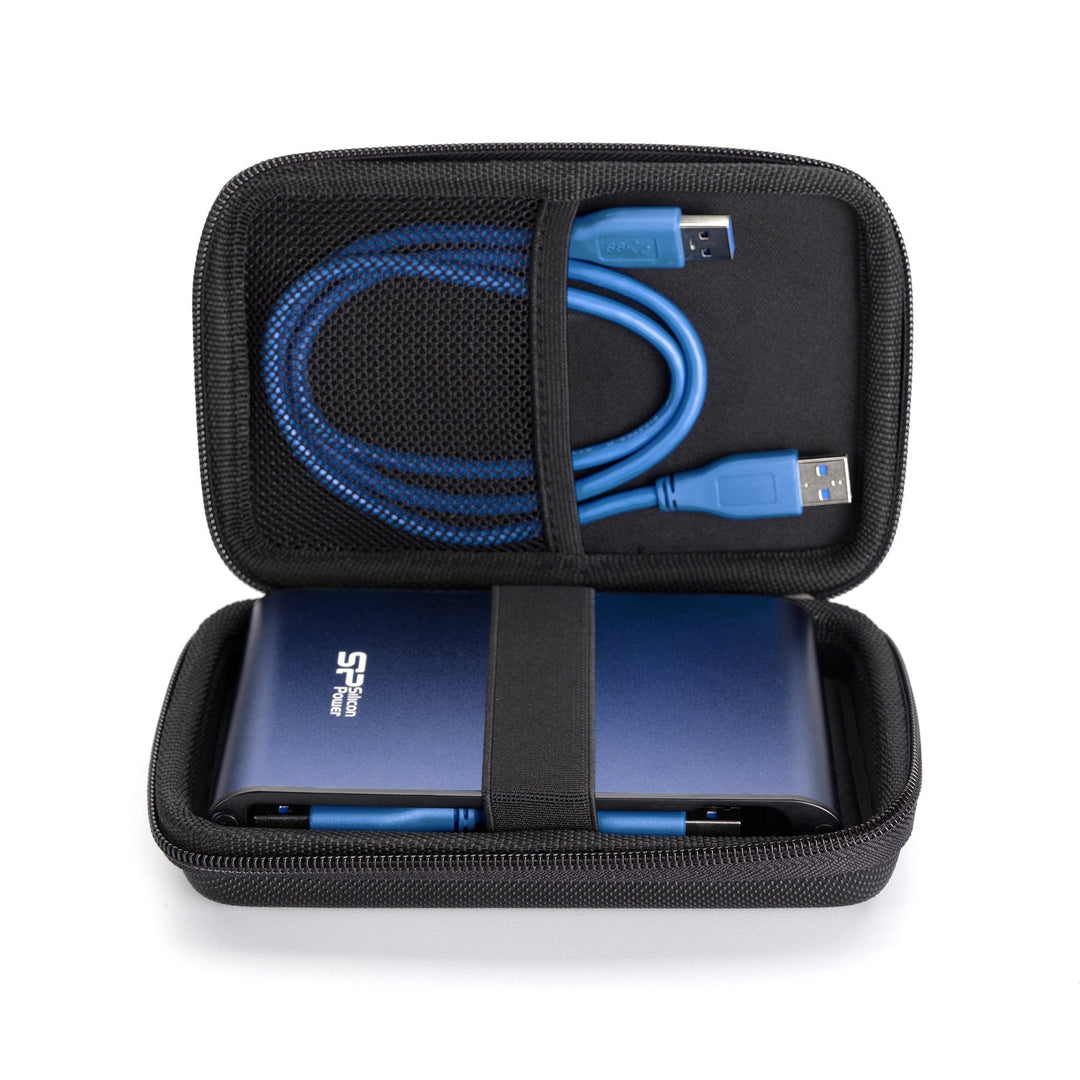 DL-64-BK Portable EVA Hard Drive Carrying Case Pouch, Black