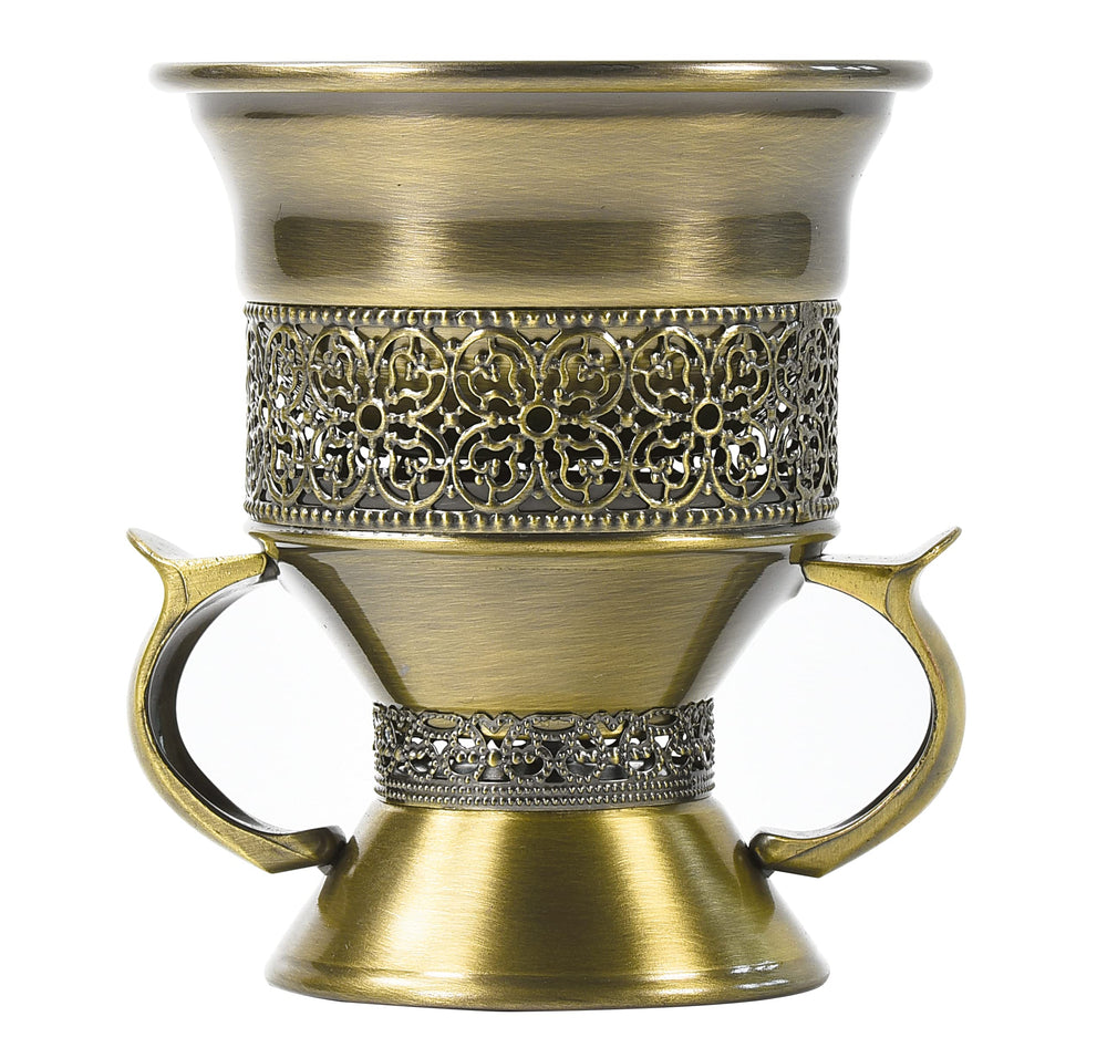 Metal Frankincense Resin Incense Burner, Incense Censer, Portable Bakhoor Burner, Charcoal Bakhoor Burner, Myrrh Burner with Tongs for Yoga, Spa Aromatherapy(Gold)