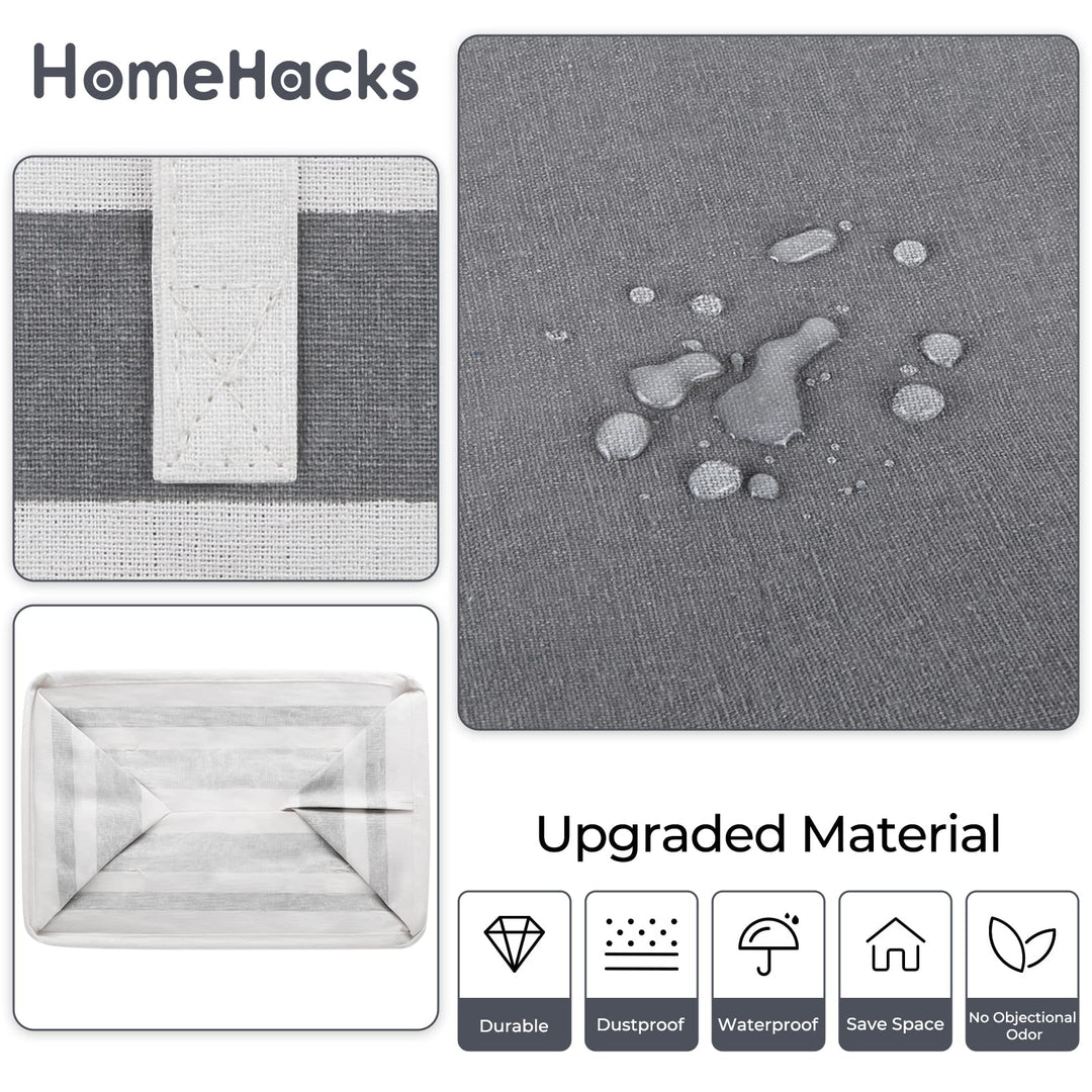 HomeHacks 1-Pack Large Laundry Basket,Waterproof, Frees