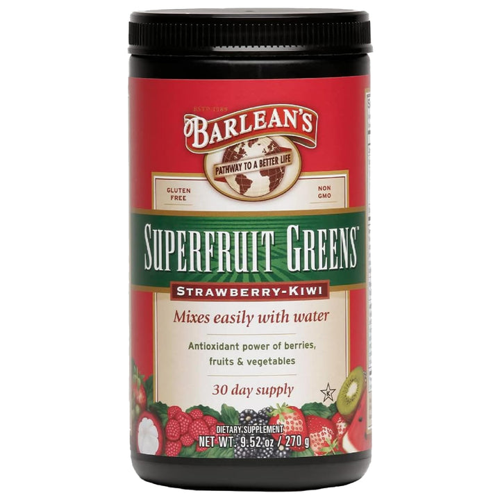 Barlean&#39;s Strawberry Kiwi Superfruit Greens Pow