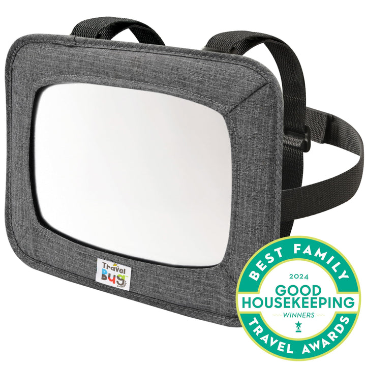 GoldBug Soft Sided Rear & Forward Facing Safety Mirror for Baby & Toddler - Shatter Resistant - Jumbo Baby Car Mirror