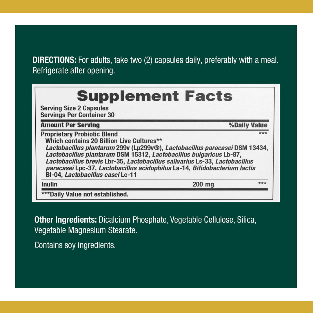 Probiotics by Nature&#39;s Bounty, Ultra Strength Probiotic 10, Immune Health &amp; Digestive Balance, 60 Capsules