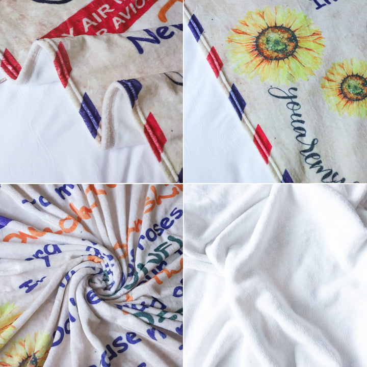 Soft Blanket Gifts for Daughter, Warm Plush Sherpa Blanket for Her Romantic Birthday Gifts for Daughter from Mom Personalized Gifts to My Daughter from Mom and Dad 80x60 Inches, White