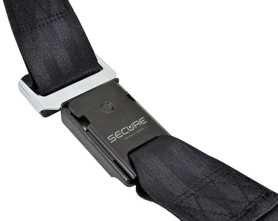 Secure Quick Release Wheelchair Seat Belt with Auto Style Buckle Closure - Adjustable 42-62 - One Year Warranty