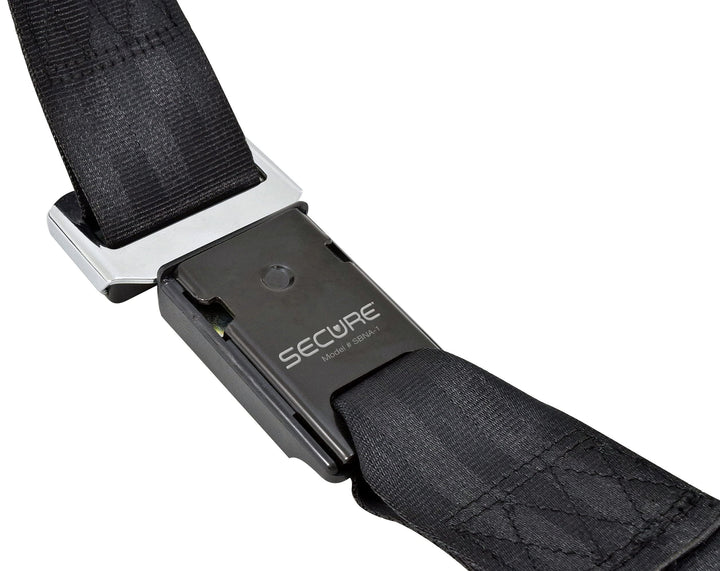 Secure Quick Release Wheelchair Seat Belt with Auto Style Buckle Closure - Adjustable 42-62 - One Year Warranty