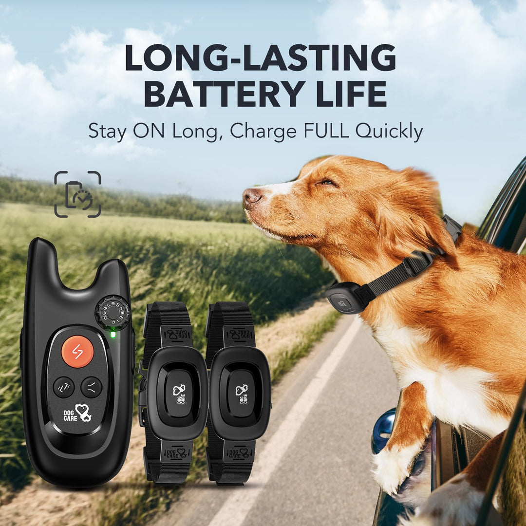 Dog Training Collar with Remote - Rechargeable Training Collar for Small Medium Large Dogs with Beep, Vibration, and Shock Training Modes, Rainproof E-Collar with Security Lock