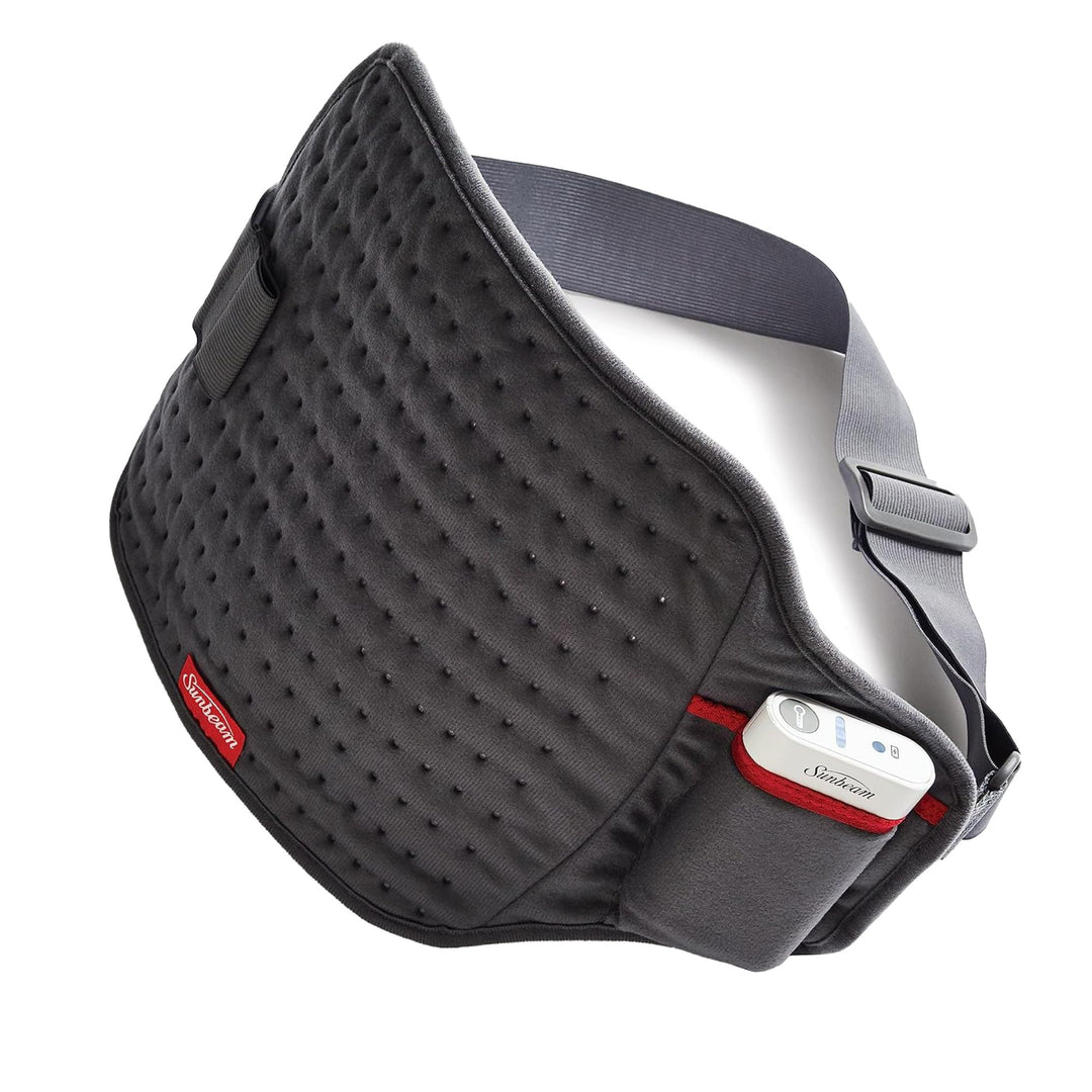 Cordless Heating Pad, Rechargeable, Portable, 9.5 x 12, Pain Relief for Back, Shoulder, and Cramps, Slate Grey