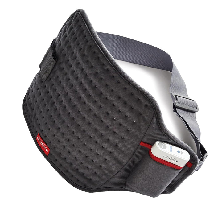 Cordless Heating Pad, Rechargeable, Portable, 9.5 x 12, Pain Relief for Back, Shoulder, and Cramps, Slate Grey
