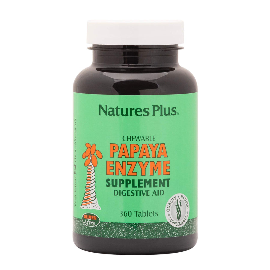 Natures Plus Papaya Enzyme - 6 mg Papain - All Natural 