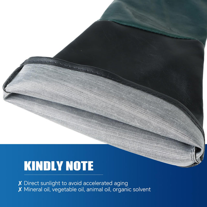 Rubber Sandblasting Sandblaster Gloves | 23.6 Heavy Duty Rubber Sandblaster Gloves for Abrasive Blasting be Used on Sandblast Cabinet Sand Blasting Gloves With Particle Palm