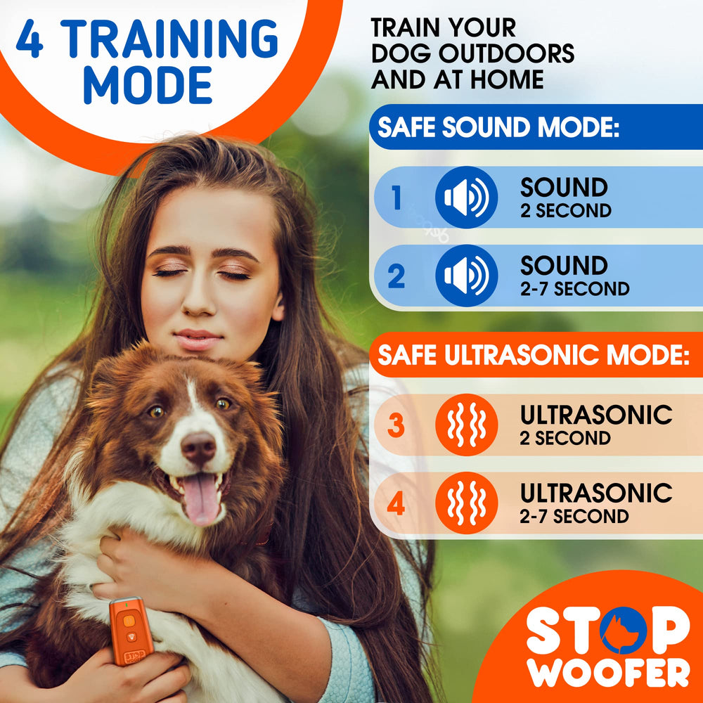 Ultrasonic Dog Training-Bark Control Device for Small Medium and Large Dogs-Dog Bark Deterrent Devices- Anti Barking Device up to 16.4 feet Range-Safe for Human & Dogs (Black)